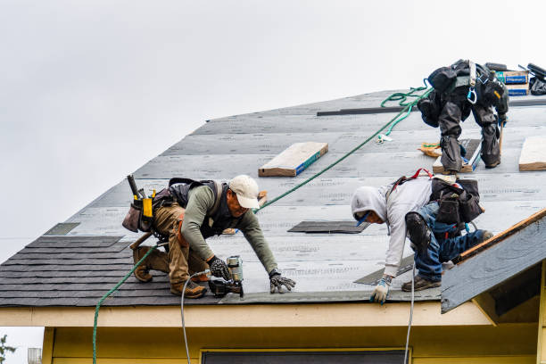 Professional Emergency Roof Repair technician working in Ouaquaga, NY